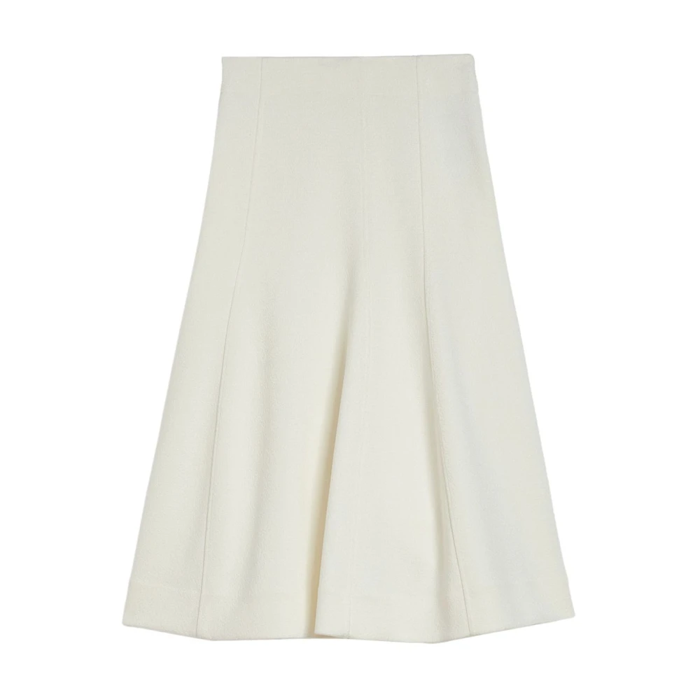 Jil Sander Witte Gepaneelde Uitlopende Rok White Dames