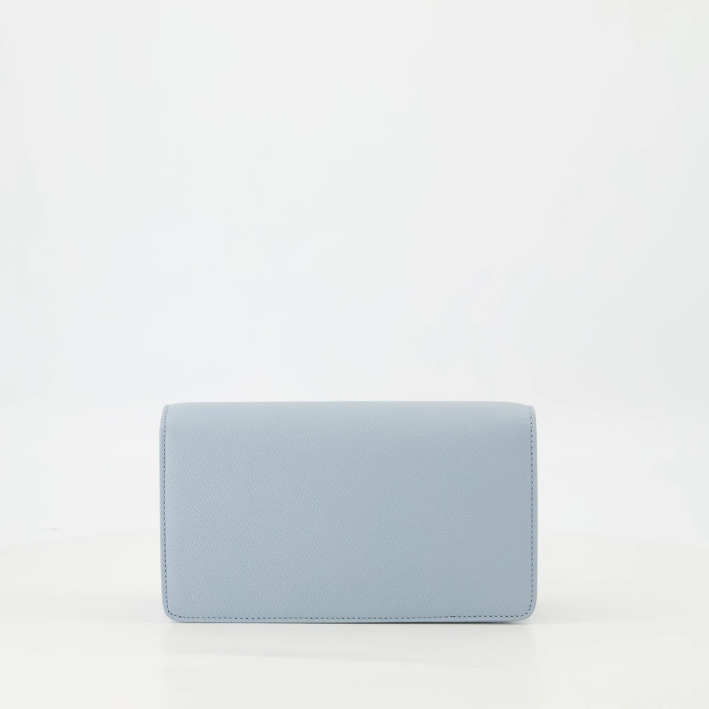 Valentino Garavani Blauwe Leren VLogo Clutch Lente-Zomer 2025 Blue Dames