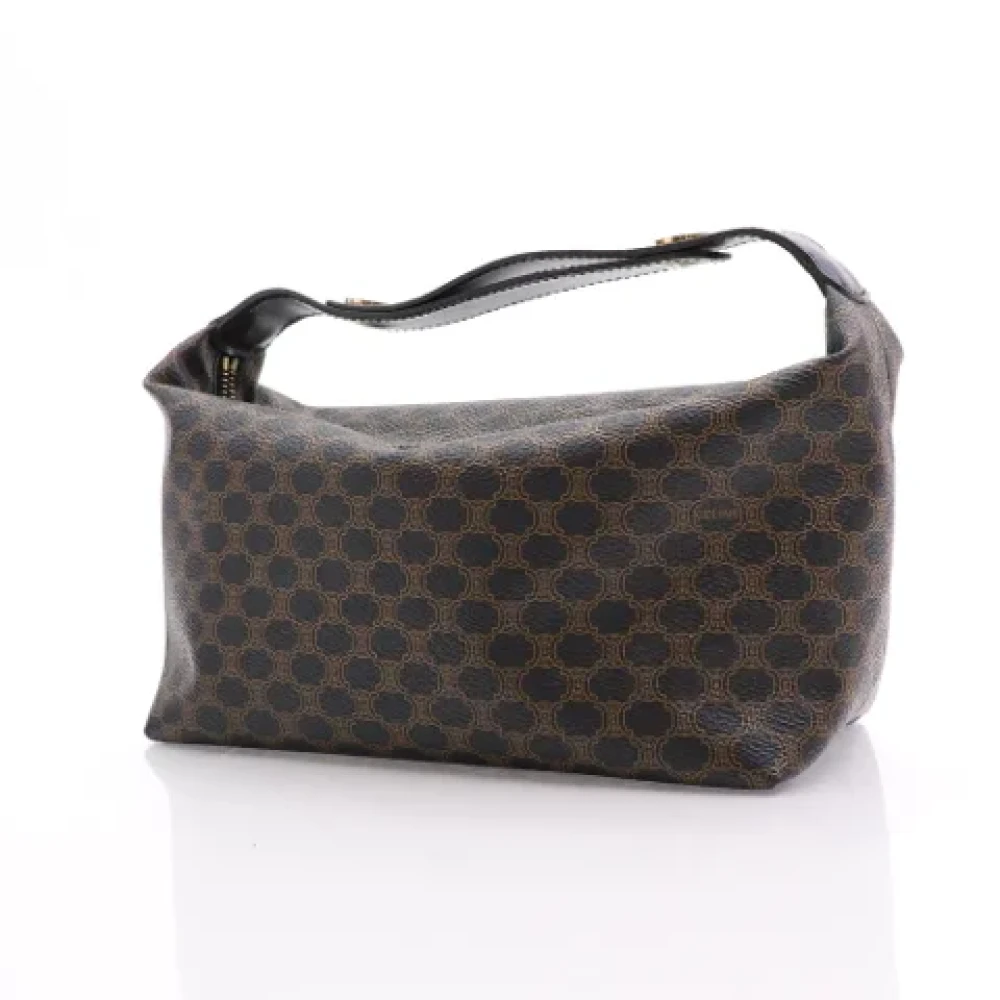 Celine Vintage Pre-owned Coated canvas handbags Black Dames