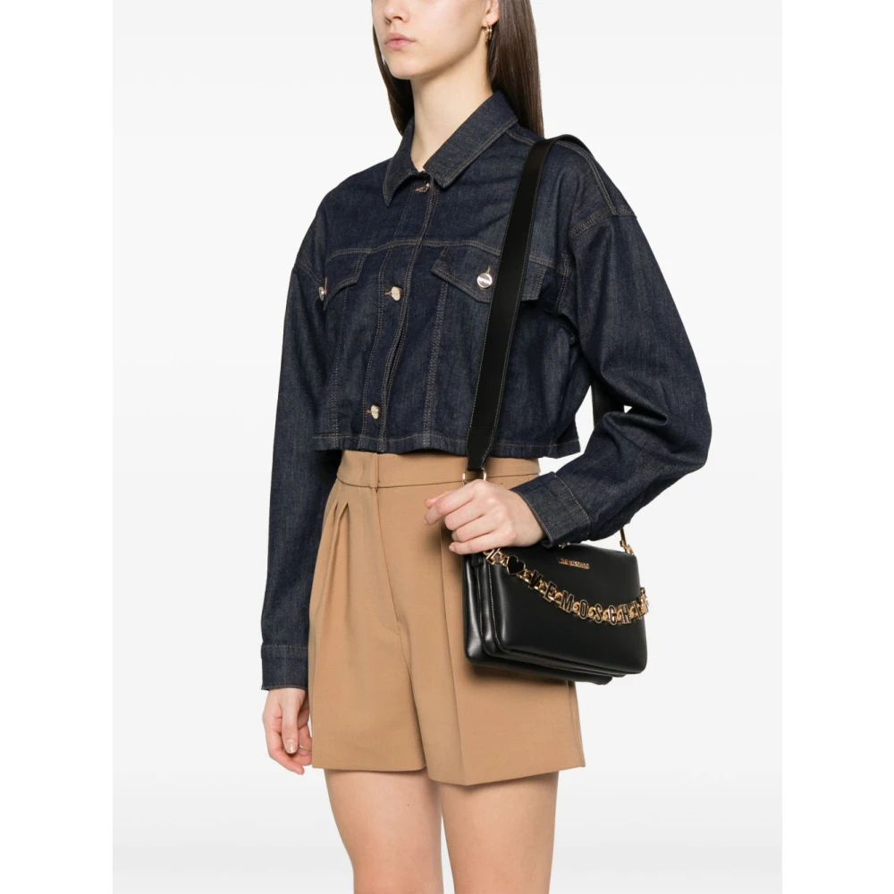 Love Moschino Zwarte Ketting-handvat Schoudertas Black Dames