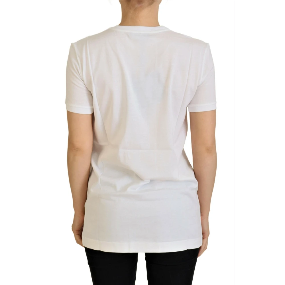 Dolce & Gabbana Kleurrijk Ronde Hals T-shirt White Dames