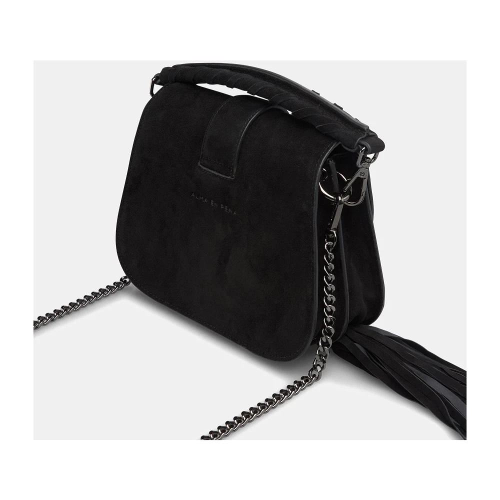 Alma en Pena Strass gesp clutch tas Black Dames