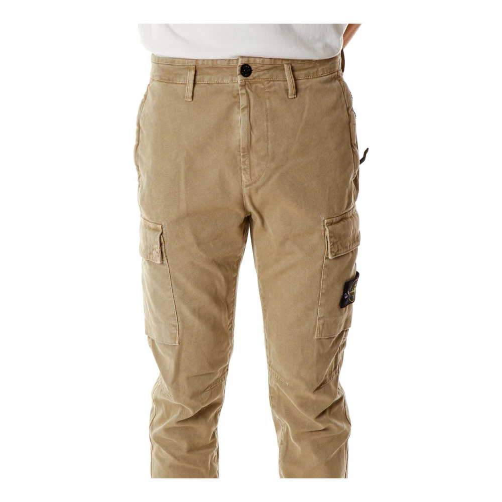 Stone Island Tapered Fit Cargo Broek Beige Heren