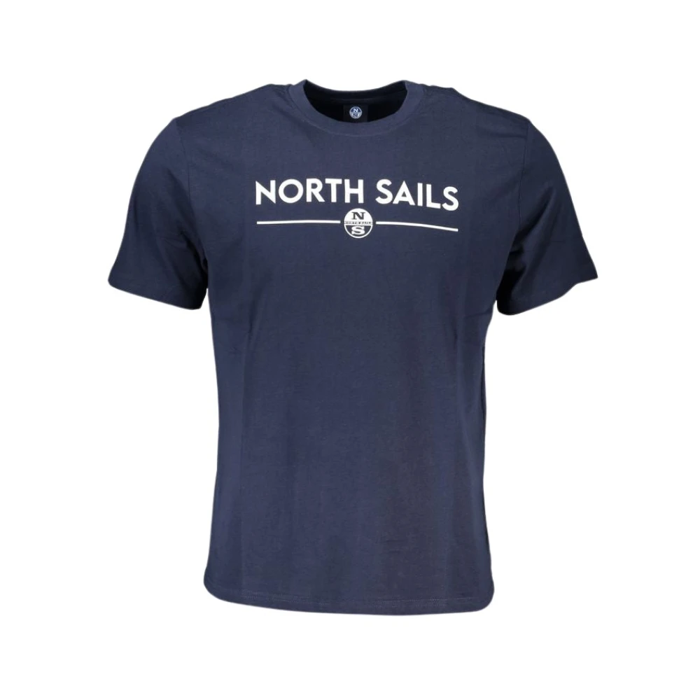 North Sails Bedrukt Logo T-shirt Blue Heren