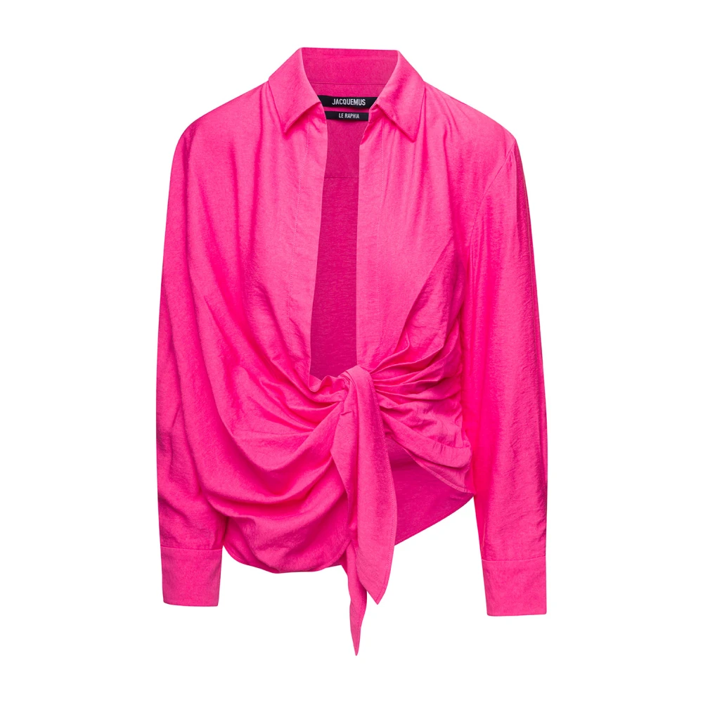Jacquemus Roze Shirt met Franse Kraag Pink Dames