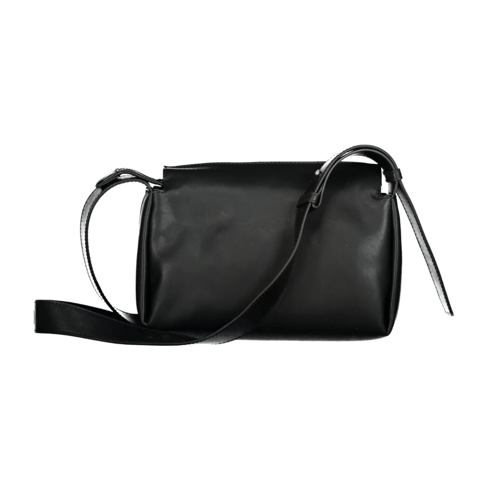 Calvin Klein Zwarte Schoudertas met Ritssluiting Black Dames