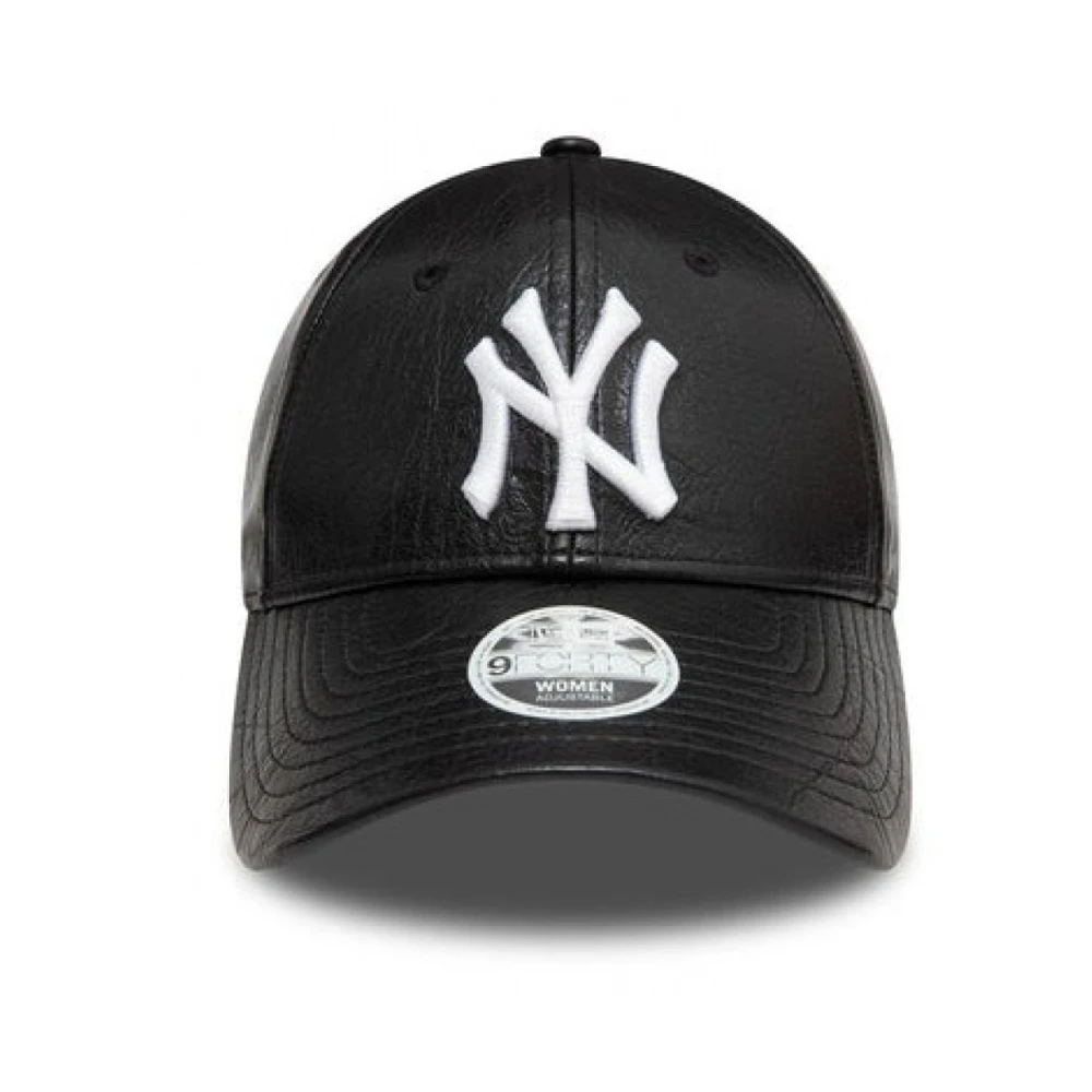 new era Yankees Gerimpeld PU Pet Black Dames