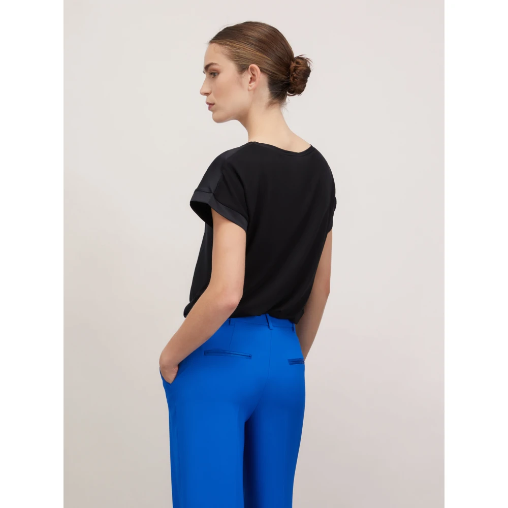 Motivi T-shirt gemaakt van twee verschillende materialen Black Dames