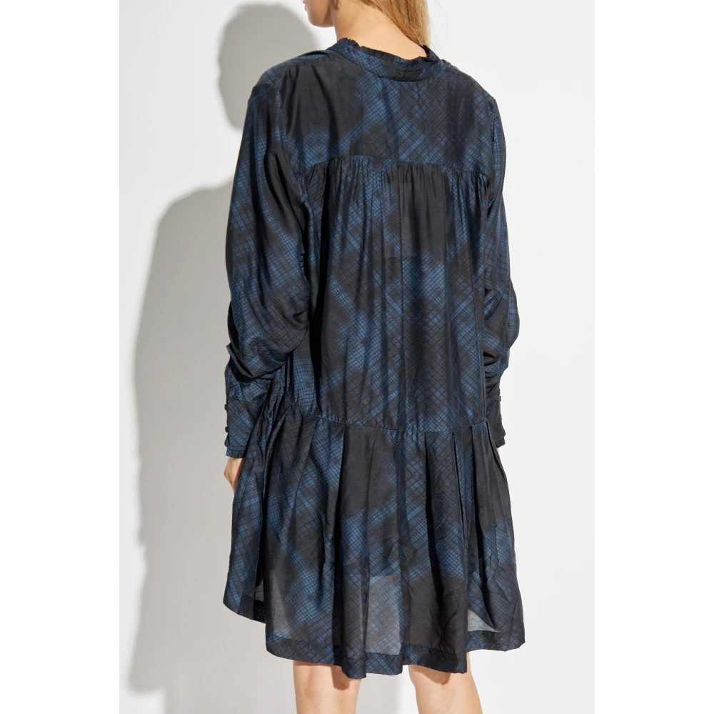 Munthe Jurk met zijdeafwerking Blue Dames