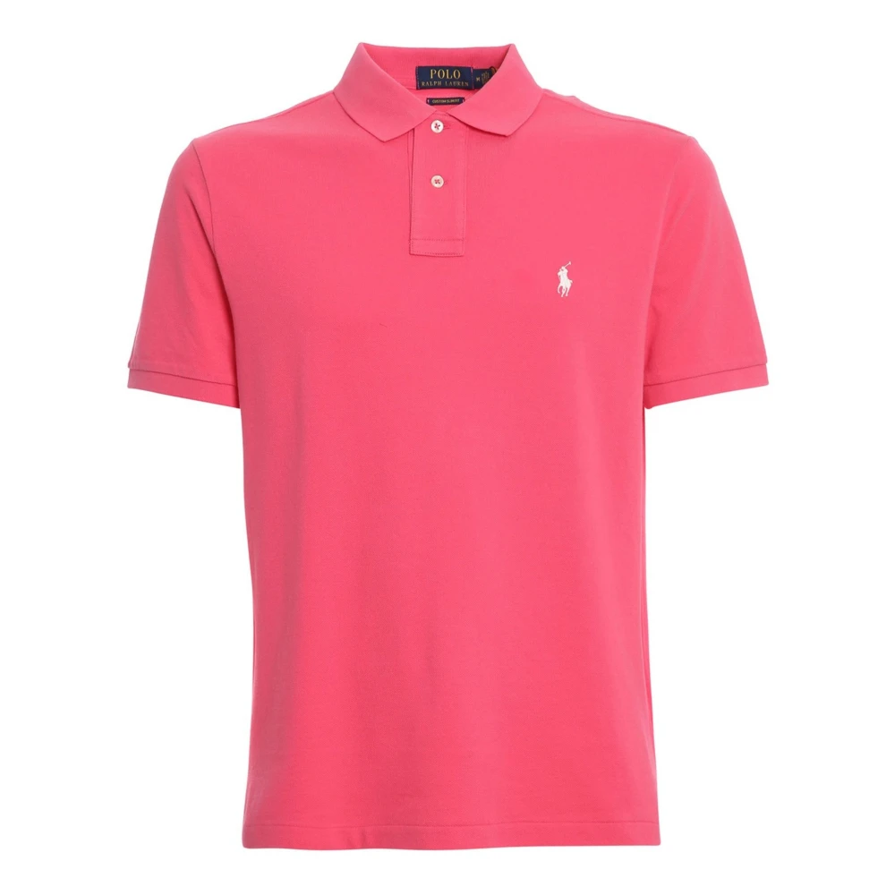 Ralph Lauren Men's Pink Polo Shirts, M, Iconic Mesh Polo Shirt