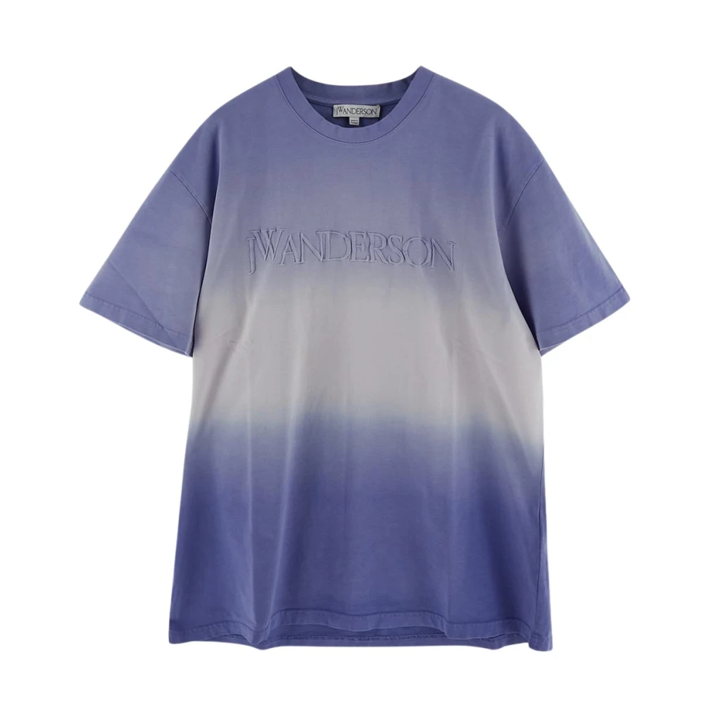 JW Anderson Logo T-shirt Casual Wear Mode Purple Heren