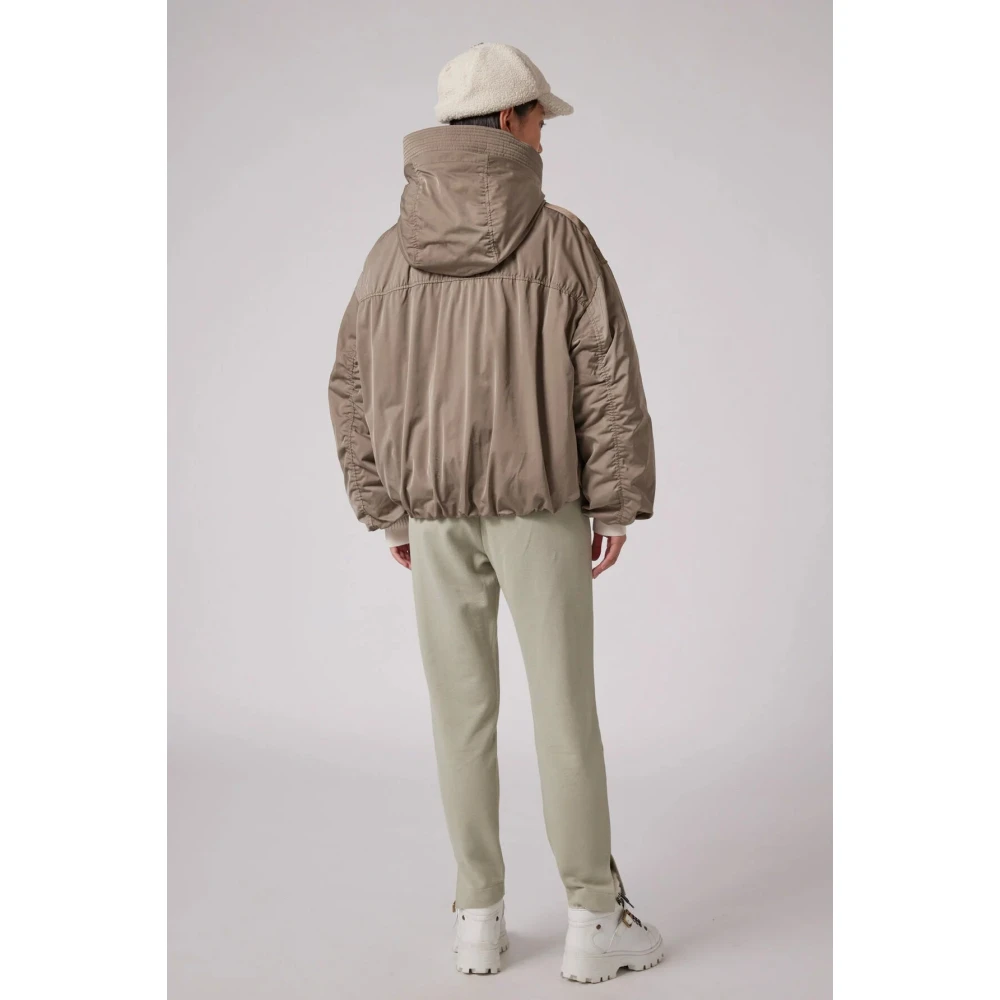 Parajumpers Satin Oversized Bomberjack met Dons Brown Dames