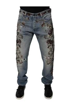 Blommigt Broderi Skinny Jeans