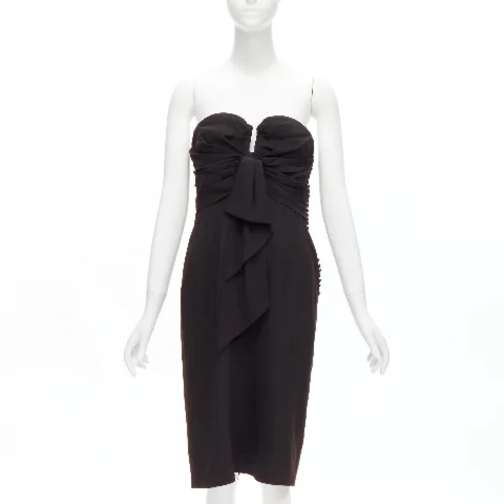 Dior Vintage Pre-owned Acetate dresses Black Dames