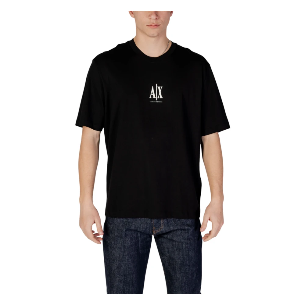 Armani Exchange Rondhals T-shirt van katoen Black Heren