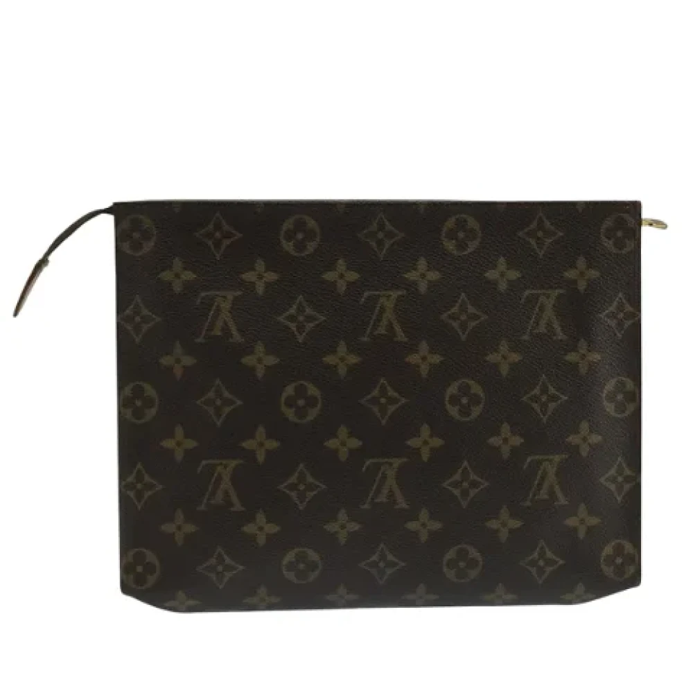Louis Vuitton Vintage Pre-owned Canvas clutches Brown Dames