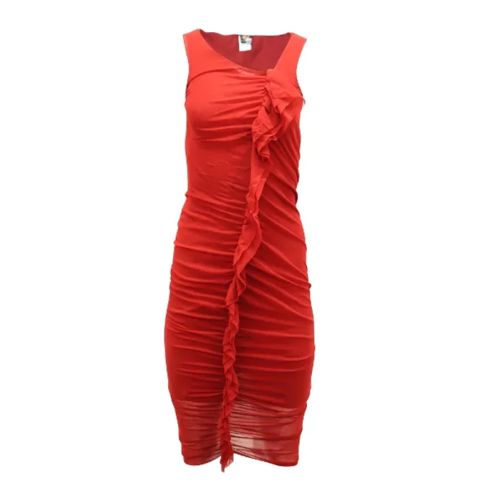 Jean Paul Gaultier Pre-owned Nylon dresses Red Dames