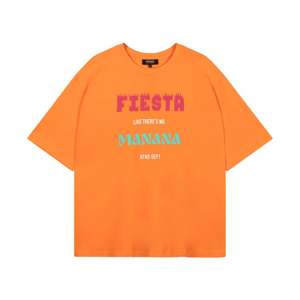 Refined Department Oversized Fiesta T-shirt Maggy Orange Dames