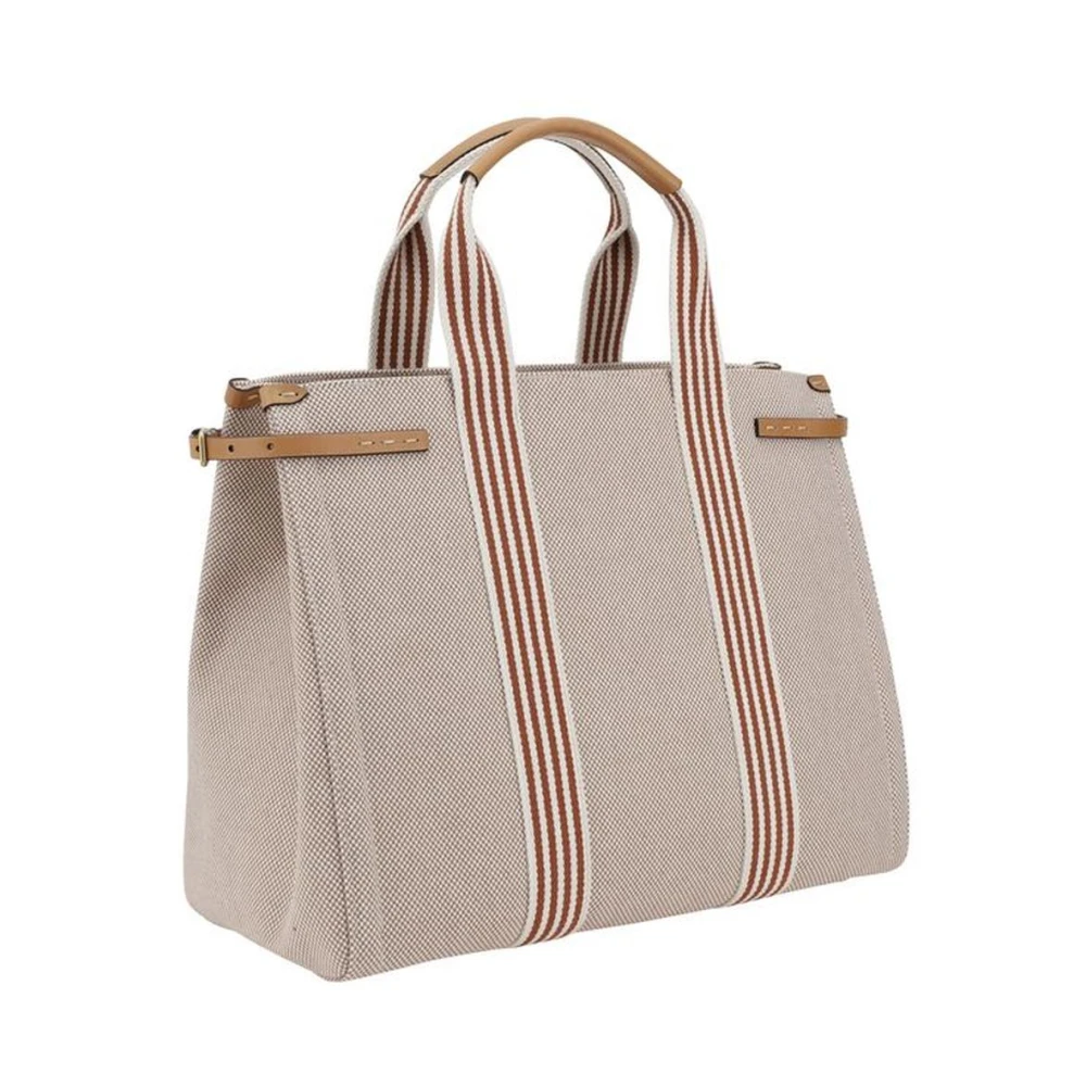 Valentino Garavani Stijlvolle katoenen tas met verstelbare bandjes Beige Heren