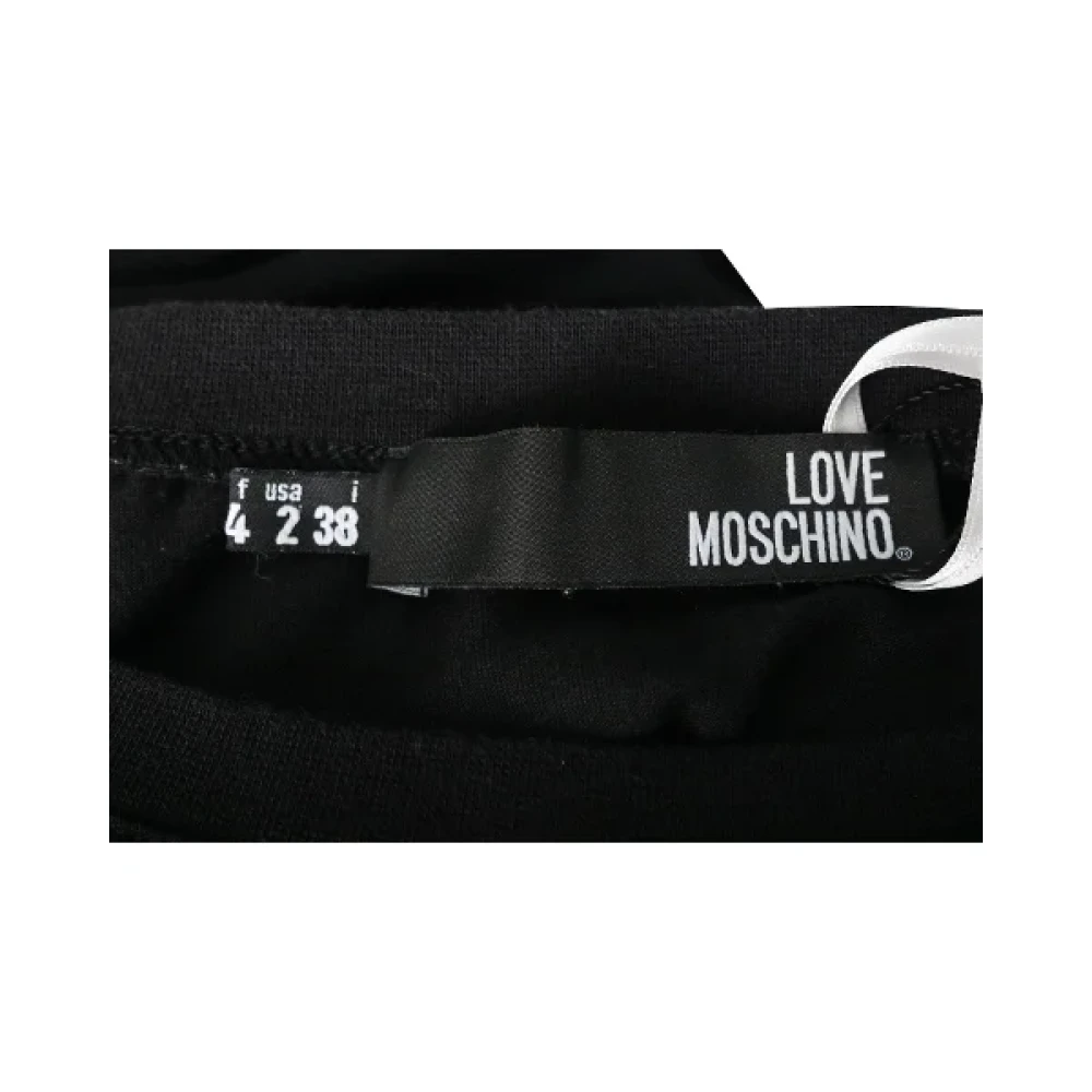 Moschino Hart Logo Print T-shirt Black Dames