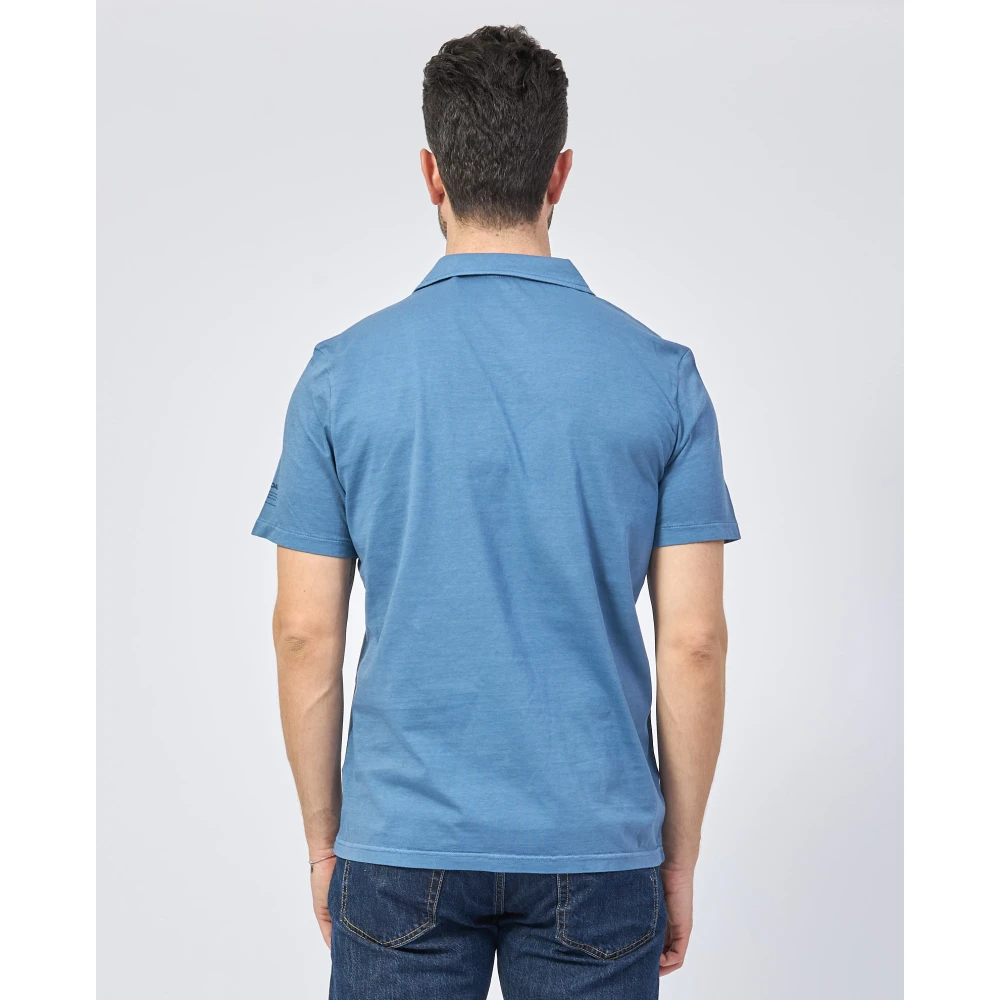 Ecoalf Blauwe Organisch Katoenen Poloshirt Blue Heren
