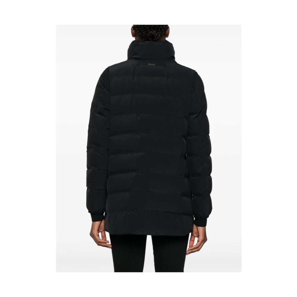 Herno Navy Blue Gewatteerd Waterdicht Jack Blue Dames