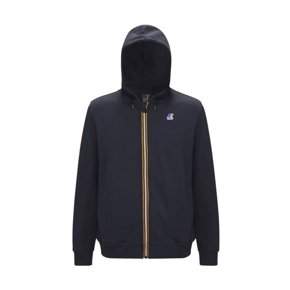 K-way Blauwe Zip-Through Sweatshirt Blue Heren