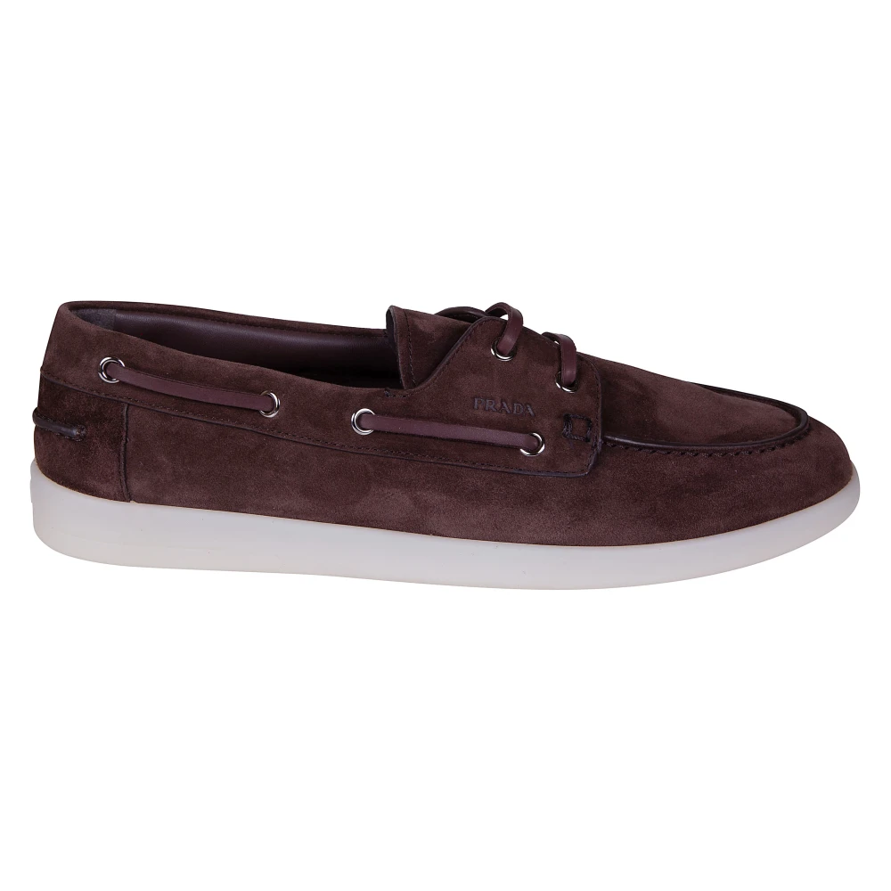 Prada Men's Brown Sailor Shoes - Boat Shoes - 6 Uk - Shoes