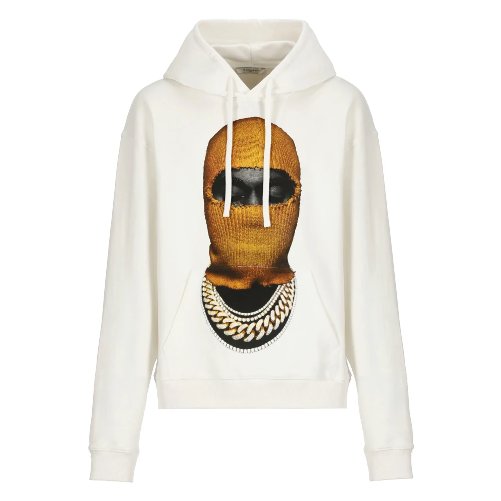 IH NOM UH NIT Witte Katoenen Hoodie met Mask20 Print White Heren