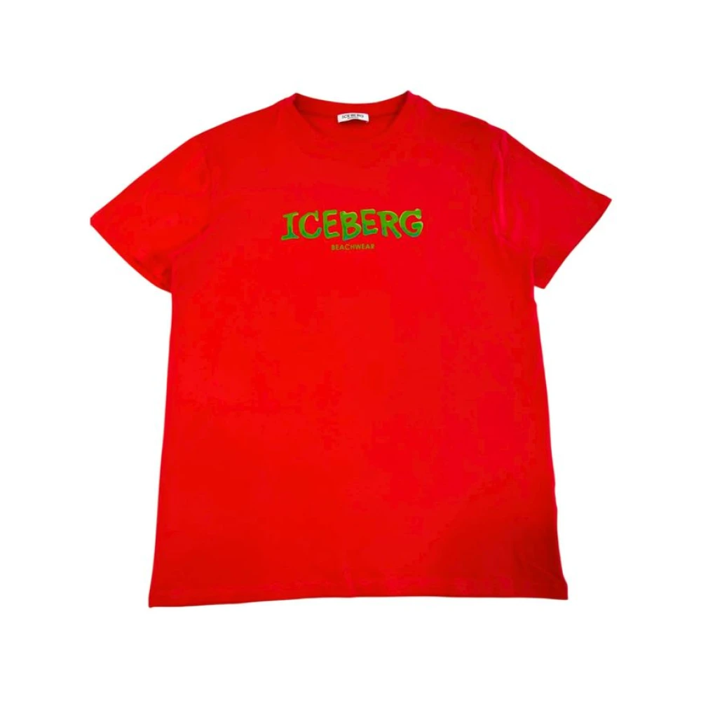 Iceberg Cotton T-Shirt - Male - T-Shirts - Red - S - Tops