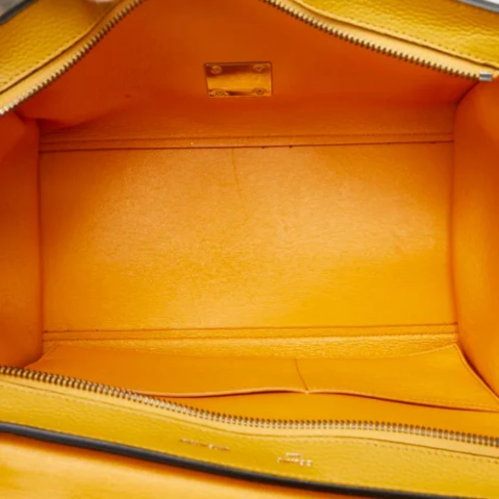 Celine Vintage Pre-owned Leather shoulder-bags Yellow Dames