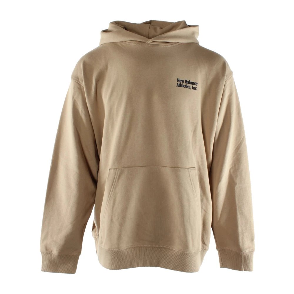 New Balance Men's Beige Hoodies, Xl, Cotton Hoodie