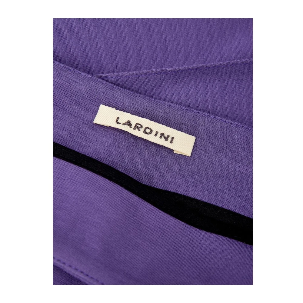 Lardini Paarse Viscose Tailored Broek Vrouwen Purple Dames