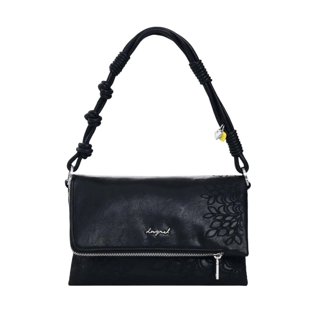 Desigual Women's Black Zip Fastening Bag With Inside Pocket