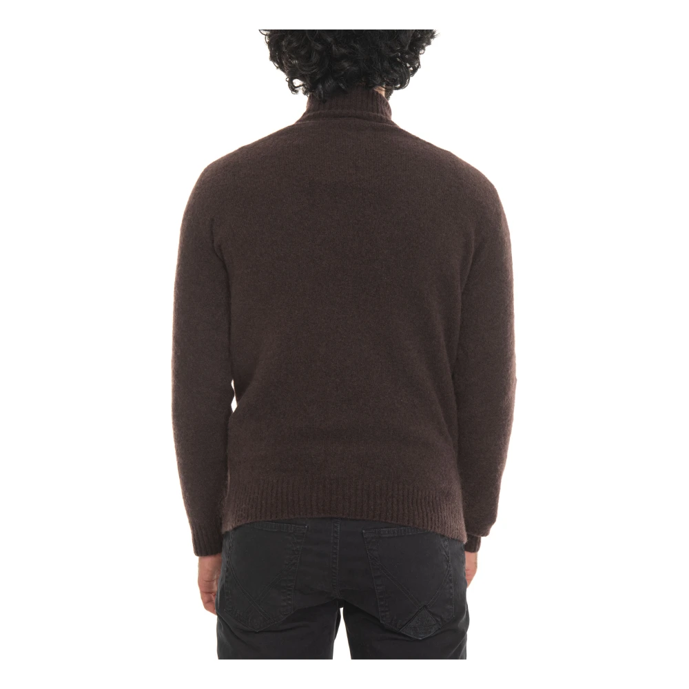 Hindustrie Kasjmier Turtleneck Pullover Slim Fit Brown Heren