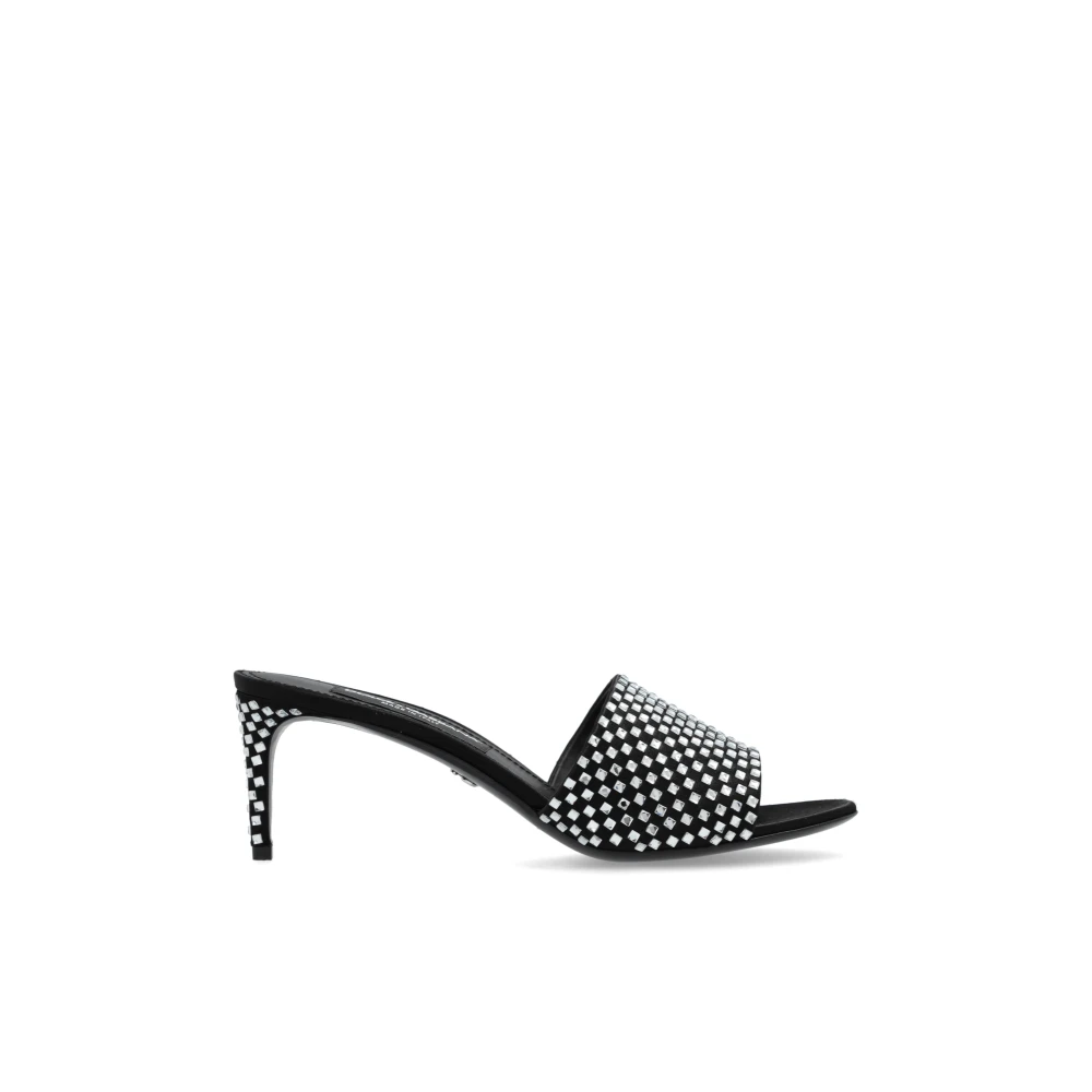 Dolce & Gabbana Vrouw Zwart Schoenen Dames, 37 Eu, Leer, Sandalettes Met Hak Keira