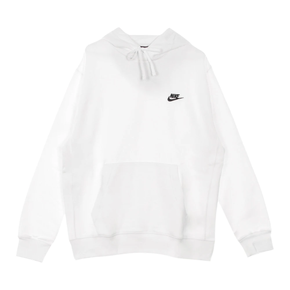 Nike Men's White Long Sleeve Training Tops, 4XL, Club Fleece Hoodie