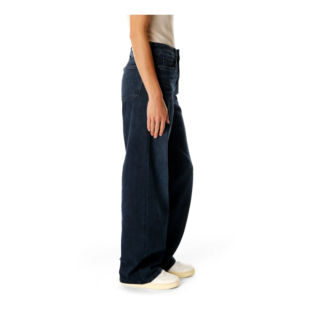 drykorn Wijde Jeans met Middelhoge Taille Blue Dames