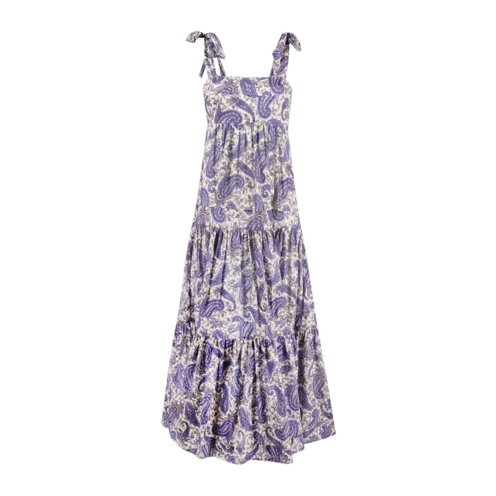 Zimmermann Paisley Print Midi Klänning Kvinnor Purple, Dam