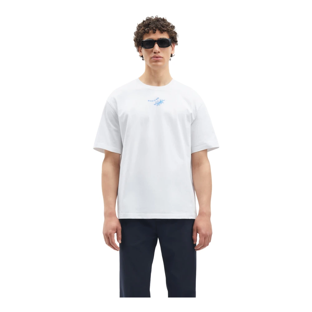 Samsøe Scandinavische Stijl Sawind Uni T-Shirt White Heren