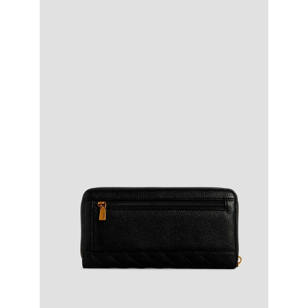 Guess Sela Kleine Ritsportemonnee Zwart Black Dames