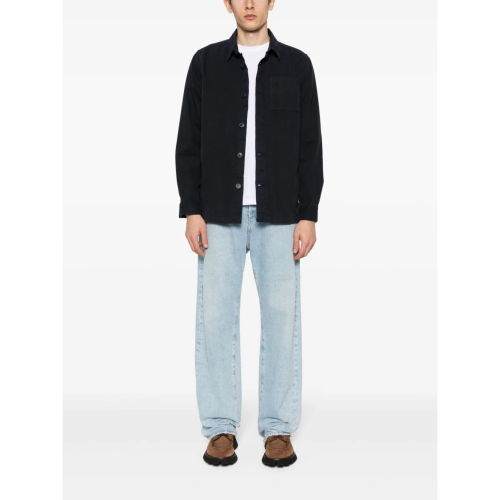 Barbour Blauwe Casual Overhemden Blue Heren