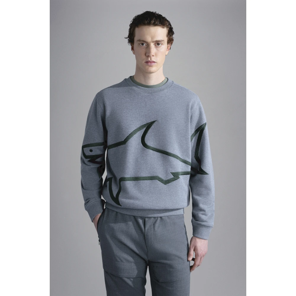 PAUL & SHARK Grijze Regular Fit Katoenen Sweatshirt Gray Heren