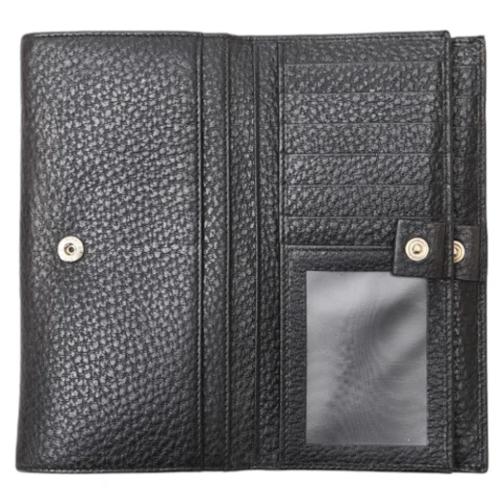 Gucci Vintage Pre-owned Leather wallets Black Dames