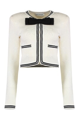 bow-detail-jacquard-knit-cardigan