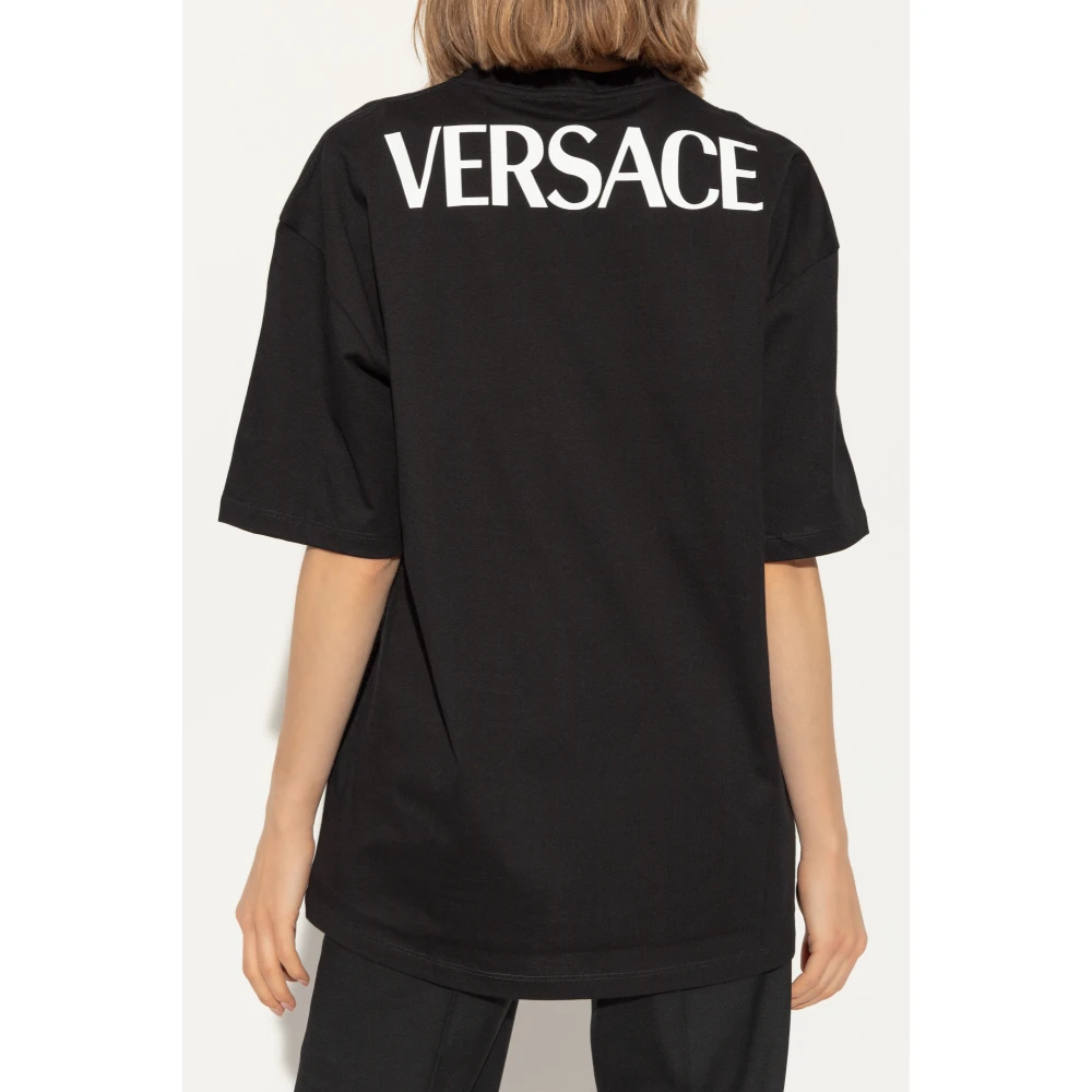 Versace Oversized T-shirt Black Dames