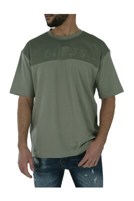 t-shirt-en-coton-vert-col-rond-manches-courtes