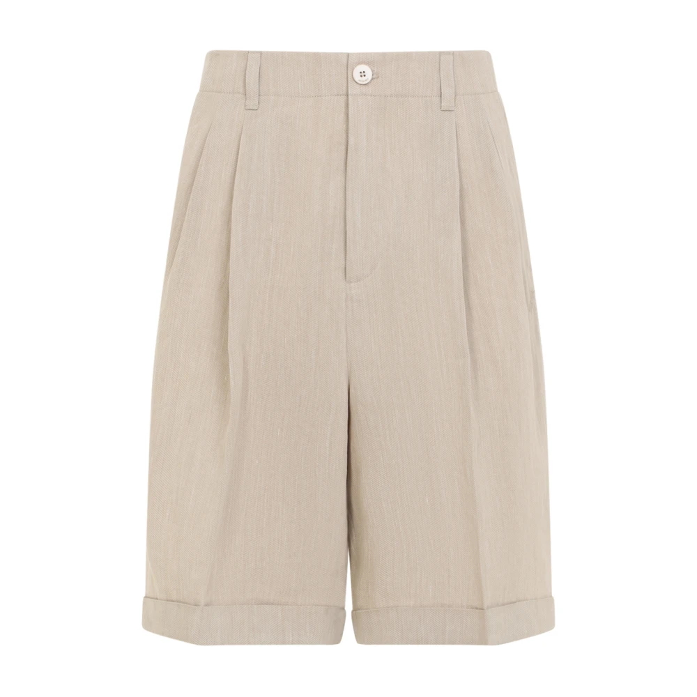 Jacquemus Men's Beige Pastro Shorts - Casual Shorts - L - Shorts