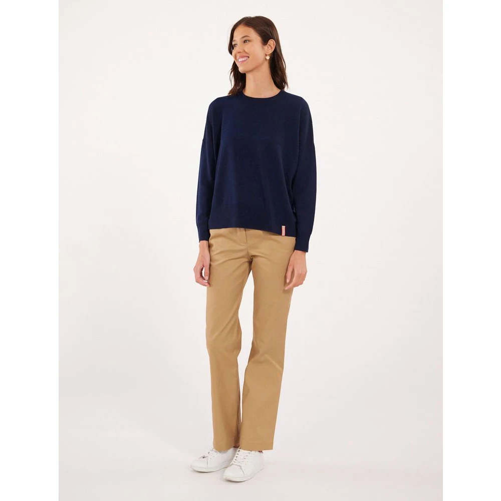 Ines De La Fressange Paris Navy Blue Wool Jumper Blue Dames