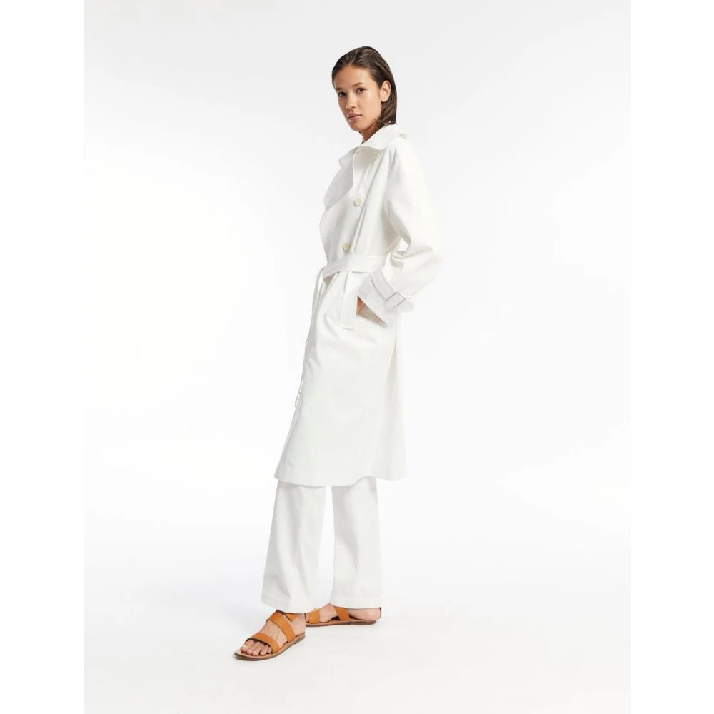 Ines De La Fressange Paris Blake wit katoenen trenchcoat White Dames